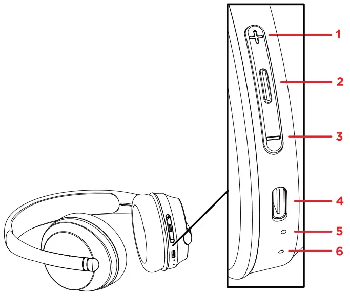 Brookstone BSBTH20 Sleek Wireless Noise Isolating Headphones - fig 1