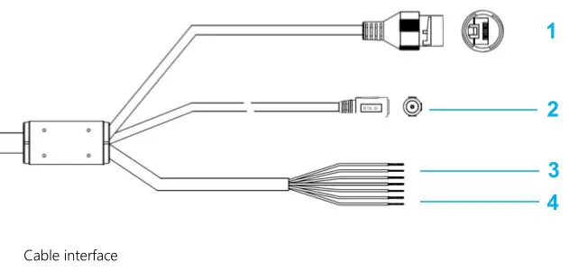 AI-Eye VS18210 8MP Motorized Lens Bullet Camera - Cable interface