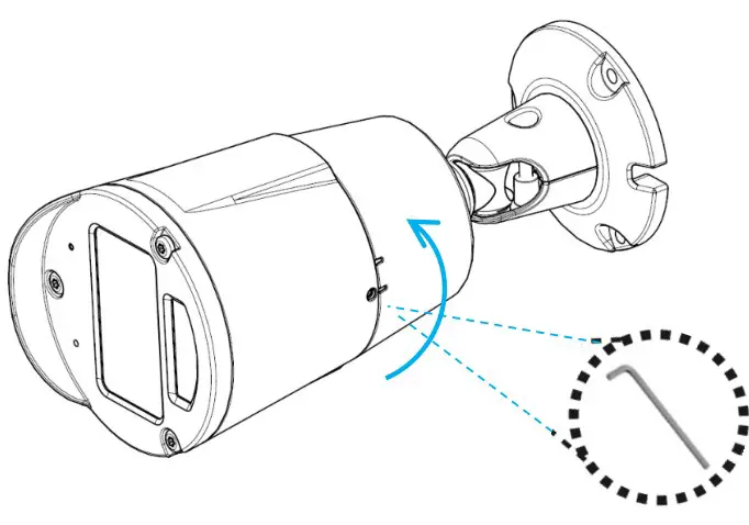 AI-Eye VS18210 8MP Motorized Lens Bullet Camera - Front cover of the camera removes