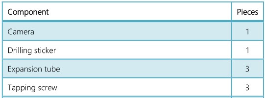 AI-Eye VS18210 8MP Motorized Lens Bullet Camera - Packing list