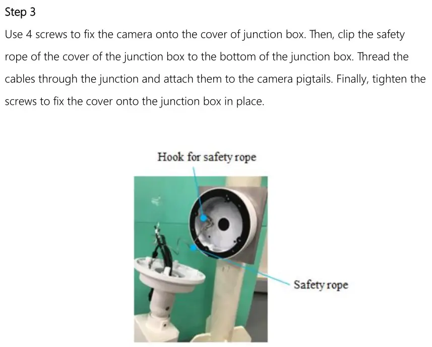 AI-Eye VS18210 8MP Motorized Lens Bullet Camera - Pole Mounting Installation with Junction Box 2