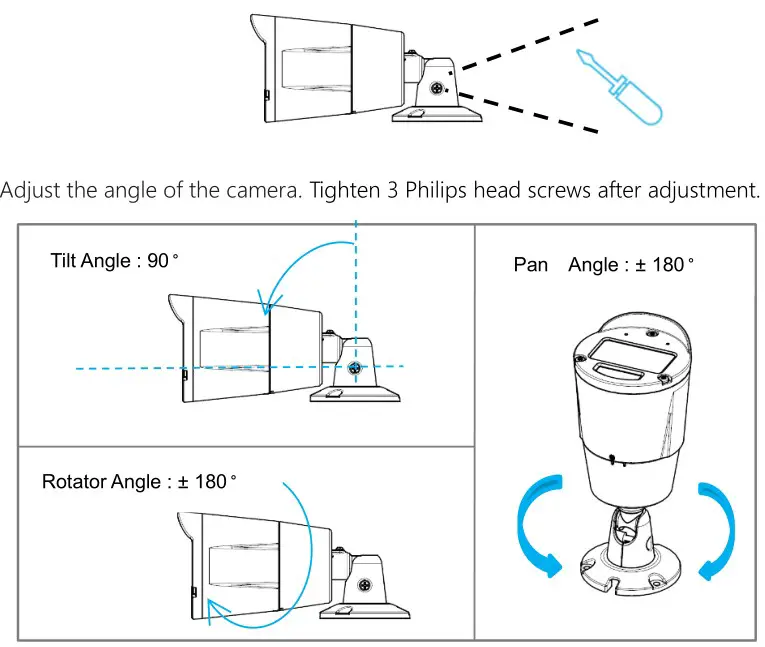 AI-Eye VS18210 8MP Motorized Lens Bullet Camera - Wall Mount ing Installation Step - 4