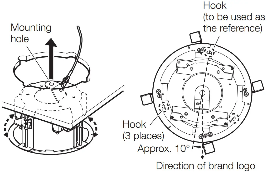 i PRO WV QEM503 Ceiling Mount Bracket - anchor bolt