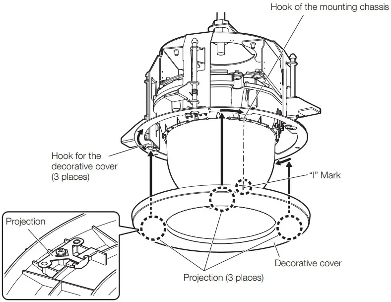 i PRO WV QEM503 Ceiling Mount Bracket - decorative cover 2
