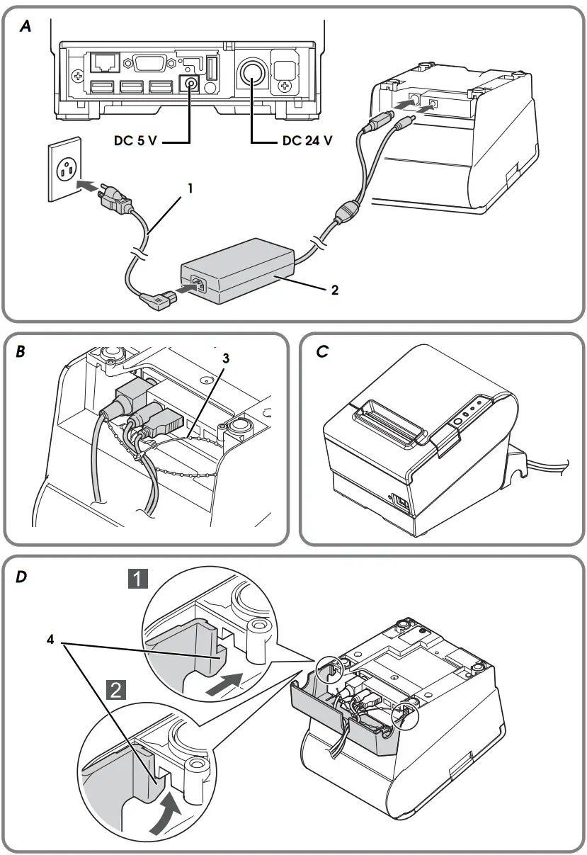 EPSON TM T88V POS Receipt Printer - Illustrations