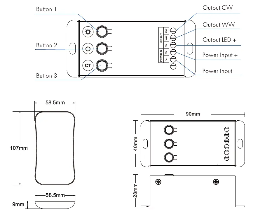 iled CUIL.SC11 Dual Color LED Controller Kit 2