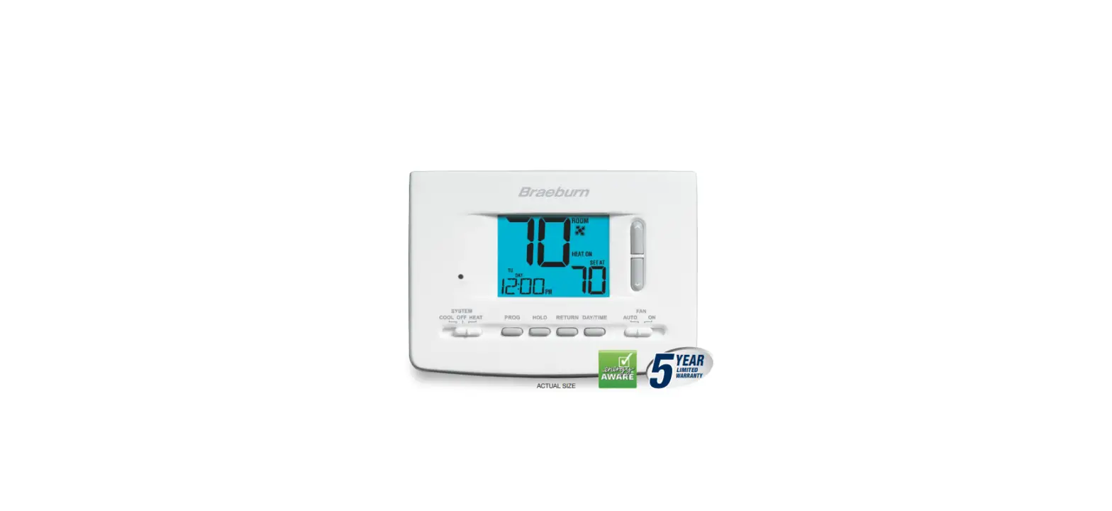 Braeburn Economy Model 2020 Programmable Thermostat Product Specifications
