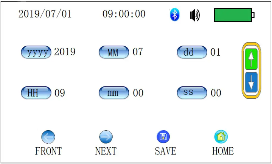 PCE Instruments PCE AS1 Air Sampler - setting menu