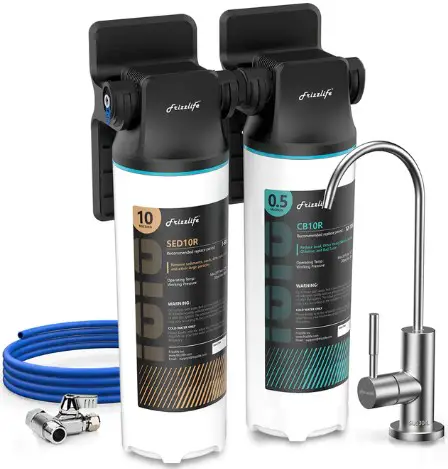 Frizzlife DW10F, 15F, 20F Direct Connect Under Sink Water Filtration System