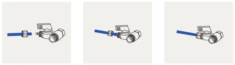 Connect 3-way feed water valve