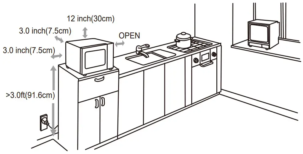 Midea EM262A2YC P1 Microwave Oven - outlet vent