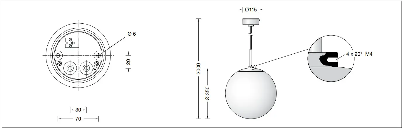 BEGA 24 129 Pendant Luminaire - fig