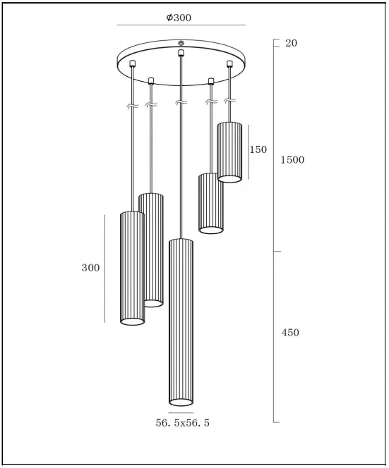 LUCIDE-35414-05-Polygon-Pendant-Light-FIG-1
