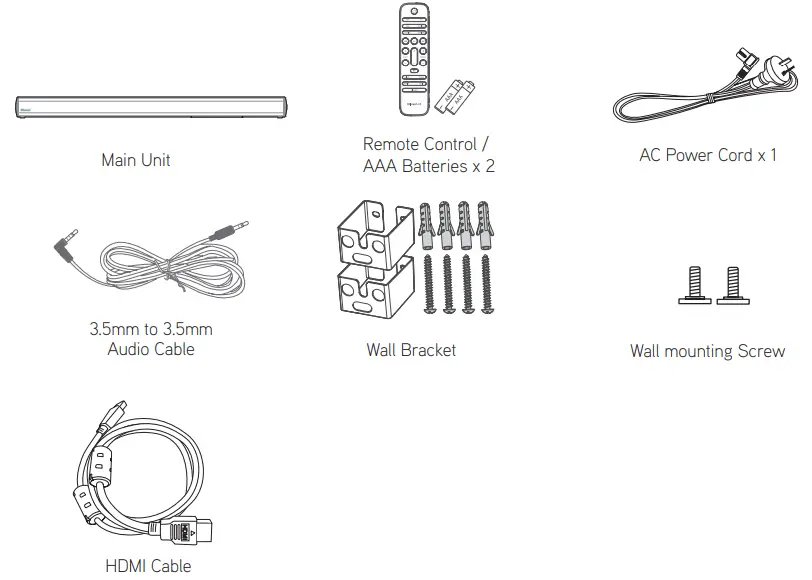 BlueAnt XT120 2 1 CH Soundbar - Box