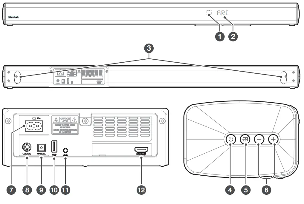 BlueAnt XT120 2 1 CH Soundbar - Parts