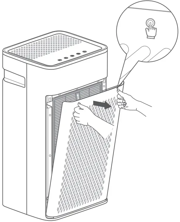 open the front grille cover