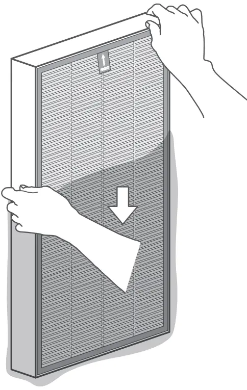 Removing from the plastic bag