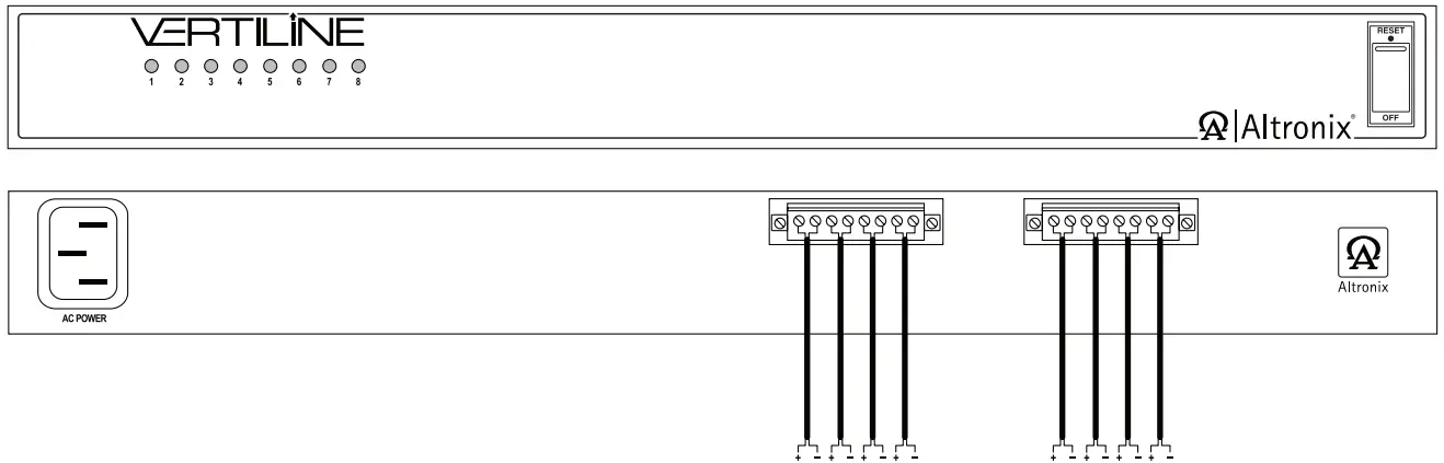Altronix VertiLine3D Series Rack Mount Power Supplies - Typical Application