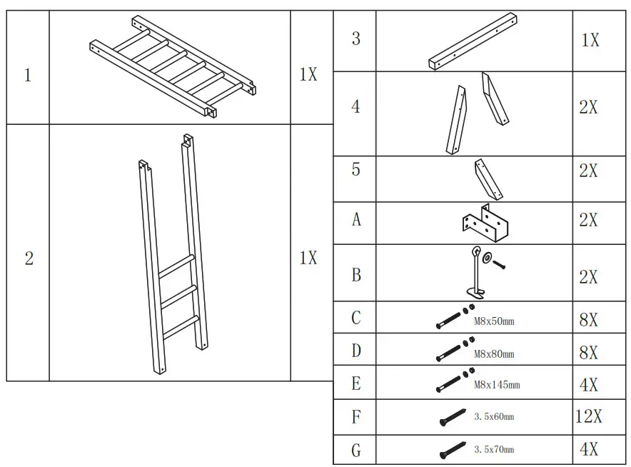 axi Beach Tower Basic Climbing Tower - PARTS