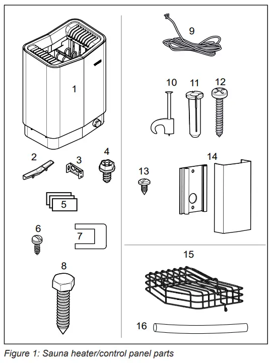 TYLO SENSE PLUS ELITE Sauna Heater - Parts