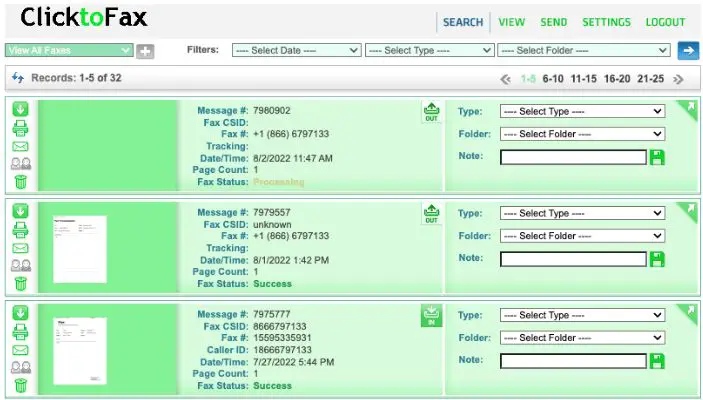 ClicktoFax Service Usage-FIG1