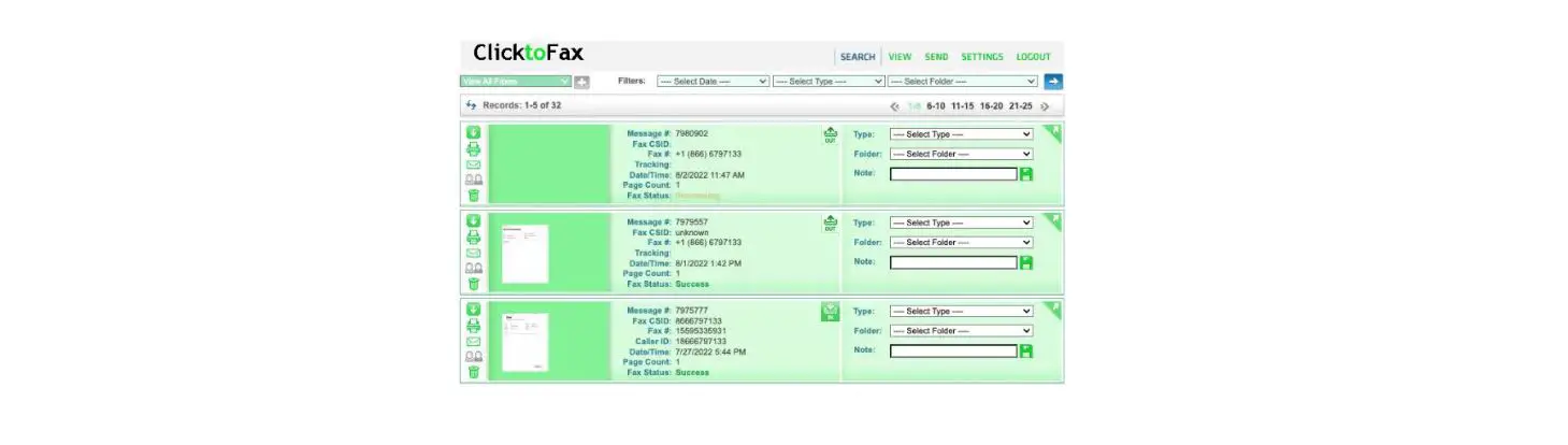 Clicktofax Service Usage Manual