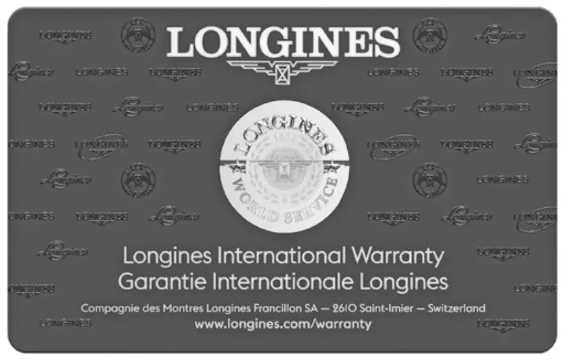 LONGINES WARRANTY CARD