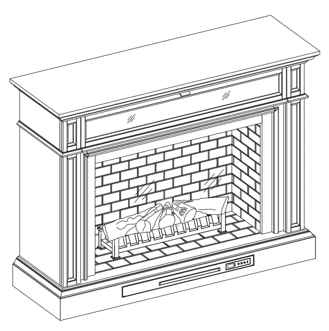 HOME DECORATORS COLLECTION 1557FM-33-310 KEIGHLEY 52 Inch Electric TV Stand in Blue ASH