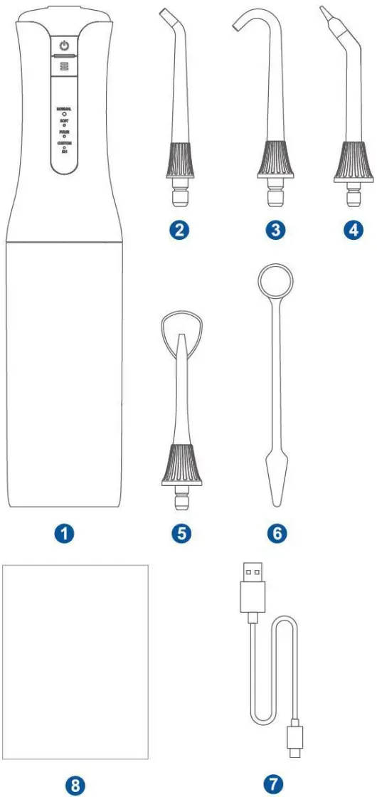COSLUS F5029A Water Dental Flosser Teeth Pick - Theb box