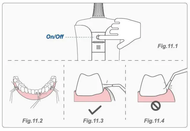 COSLUS F5029A Water Dental Flosser Teeth Pick - along