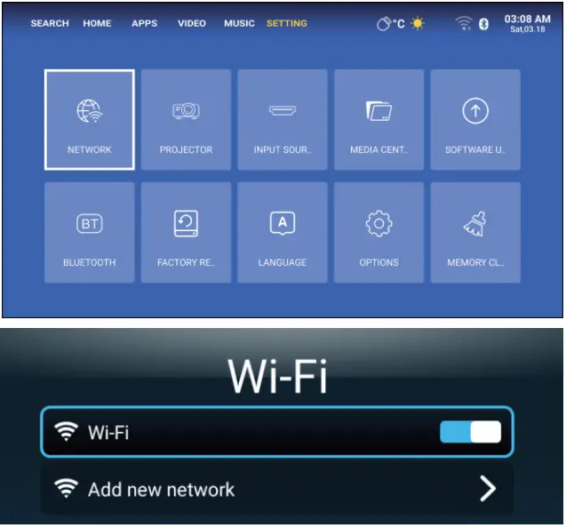 SHENZHEN SAGAMOBILE CO LTD SW30 Portable Projector - connect WiFi