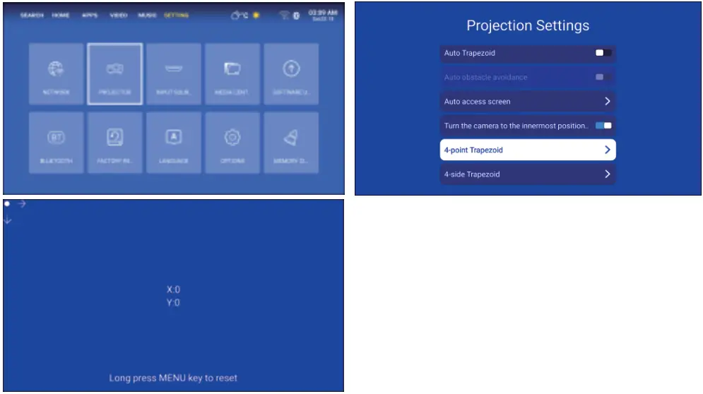 SHENZHEN SAGAMOBILE CO LTD SW30 Portable Projector - keystone correction