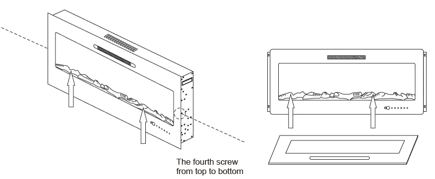 HOMEdex 14040BK 50 Inch Electric Fireplace-FIG-12