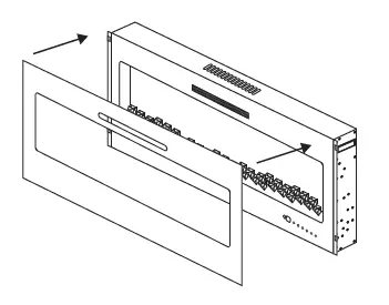 HOMEdex 14040BK 50 Inch Electric Fireplace-FIG-14