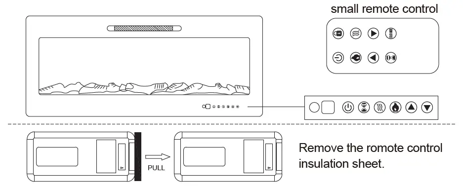 HOMEdex 14040BK 50 Inch Electric Fireplace-FIG-15