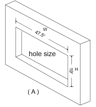 HOMEdex 14040BK 50 Inch Electric Fireplace-FIG-6