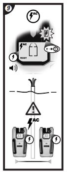 STANLEY S200 Stud Finder Instruction Manual - Detecting Live AC Wires