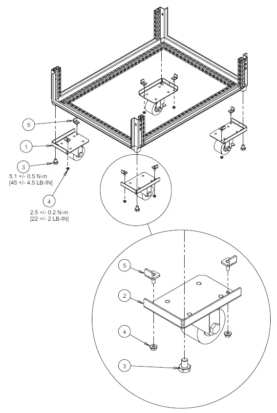 nVent HOFFMAN ProLine G2 Caster Kit-FIG-2