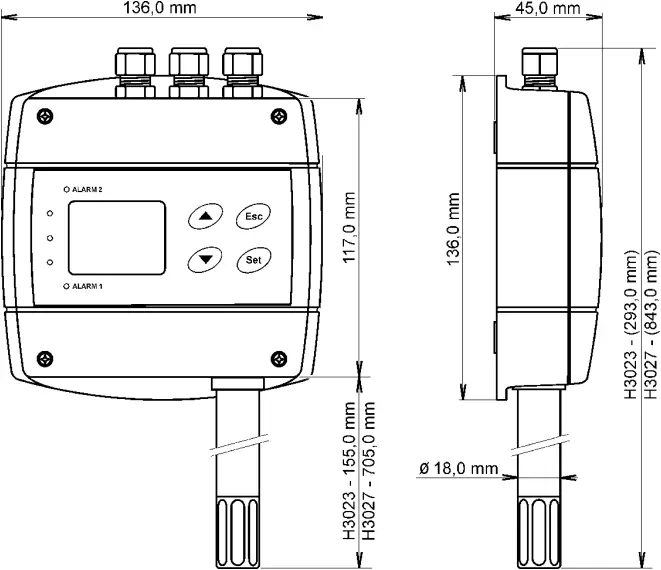 COMET SYSTEM H3020 - Dimensions 2