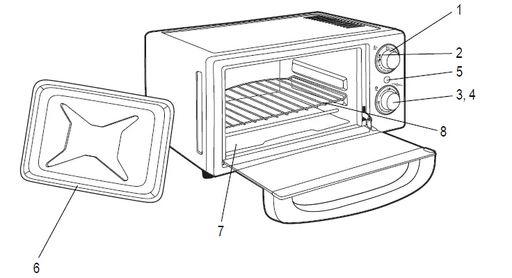 Sunbeam-COM1000SS-Mini-Bake-and-Grill-1