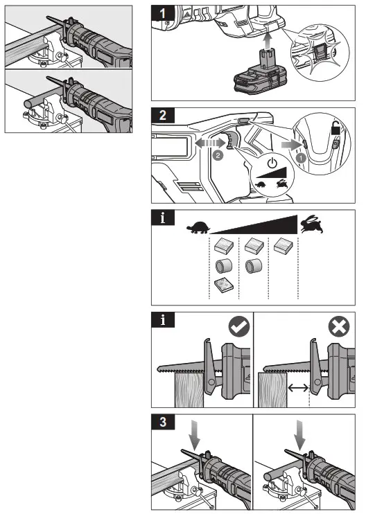 RYOBI RRS18 Reciprocating Saw - fig 2