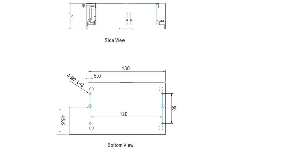 MEAN WELL RPS 500 Series 500W Reliable Green Medical Power Supply - Mechanical Specification 8