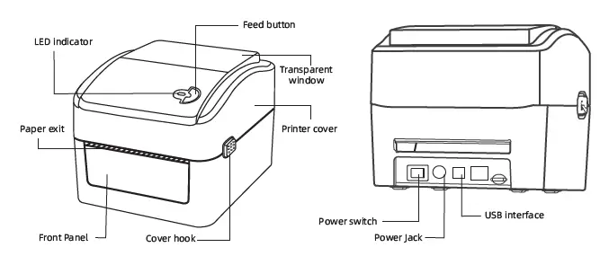 vretti 4BARCODE 4B-2054M Thermal Barcode Printer-fig-2