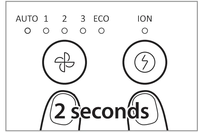 coway AP-1518R Airmega 200M Air Purifier - speed button 1