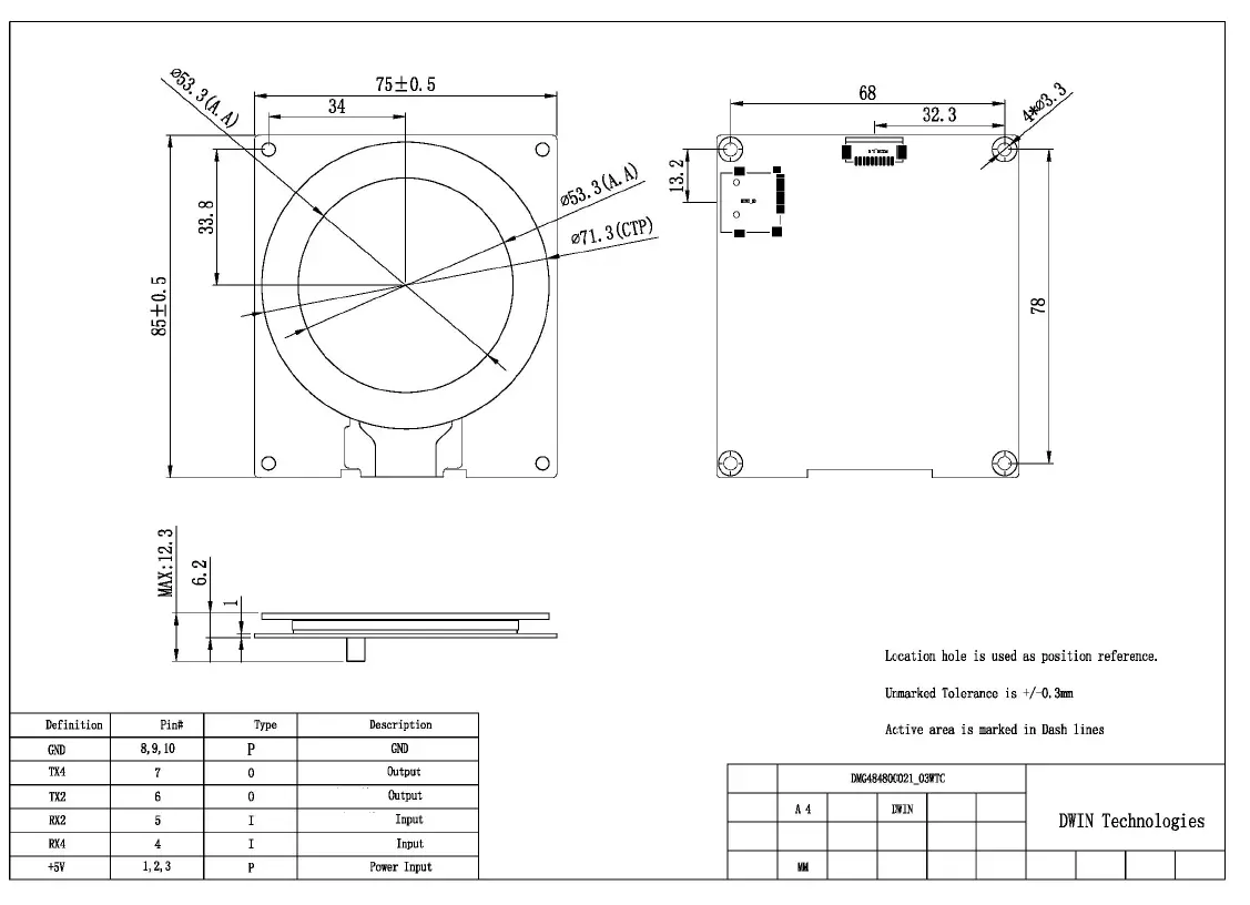 DWIN-DMG48480C021-03WTC-2-1 Inch-Electronic-Modules-Circular-Display-IMG (2)