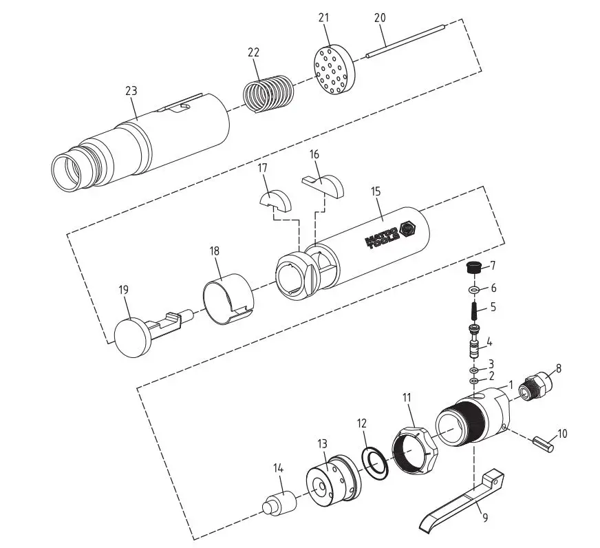 MATCO TOOLS MT1250 Heavy-Duty Pneumatic Straight Needle Scaler Instruction Manual - MT1250 Heavy duty straight needle scaler