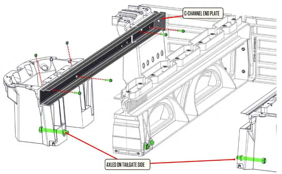 DECKED MH1 Colorado Crew or D Max Crew Bed Storage Drawer System - Fig2