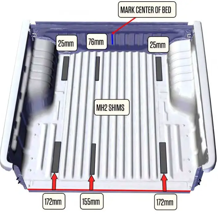 DECKED MH1 Colorado Crew or D Max Crew Bed Storage Drawer System - bed length1