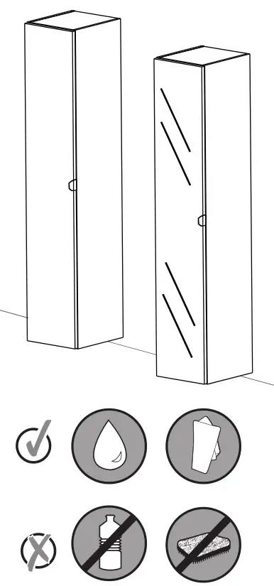 SENSEA NEOLINE 35 Bathroom Cabinet - Maintenance