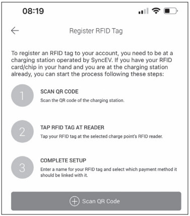 BG SYNCEV EVS7GGR-02 EV Charger Socketed 7.4kw Wall Charger - RFID FOB